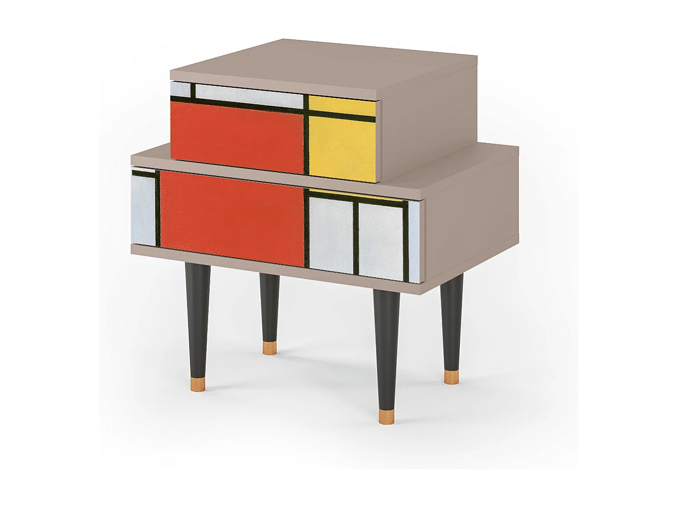 Table de nuit - 58х58х41 cm - NS1 - Composition, Latte