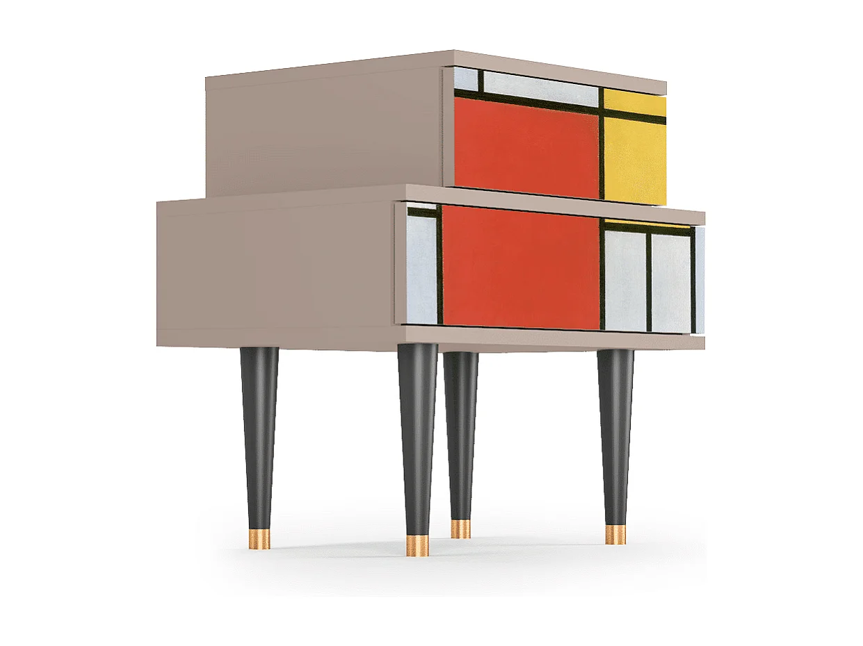 Table de nuit - 58х58х41 cm - NS1 - Composition, Latte