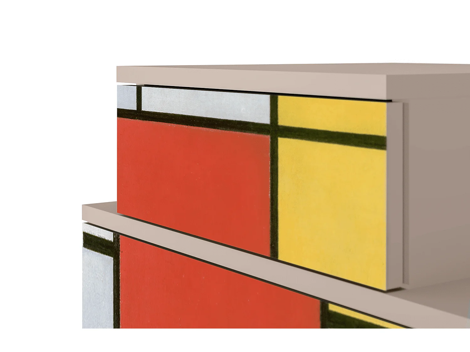 Table de nuit - 58х58х41 cm - NS1 - Composition, Latte