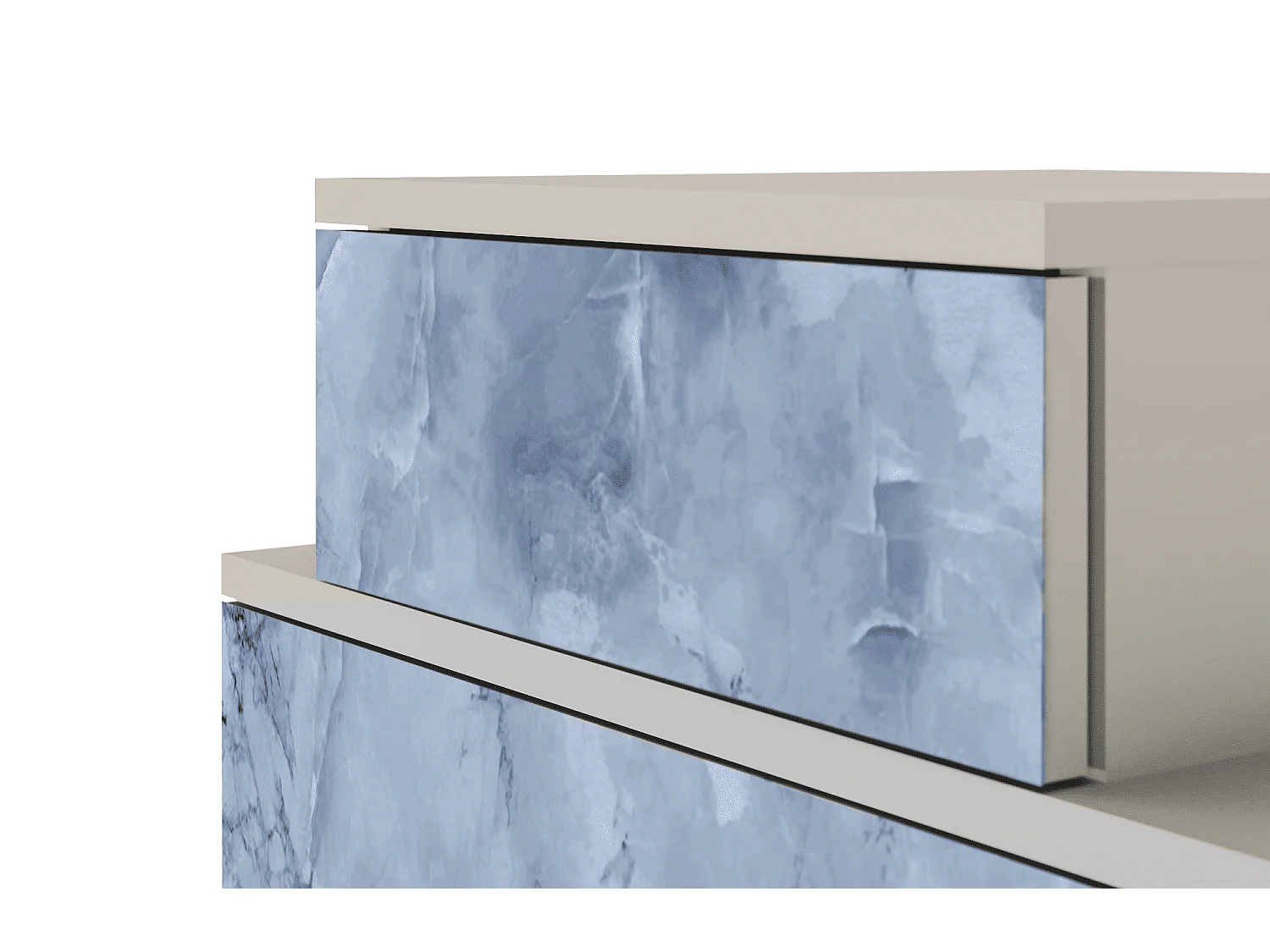 Table de nuit - 58х58х41 cm - NS1 - Feather Ice, Sable