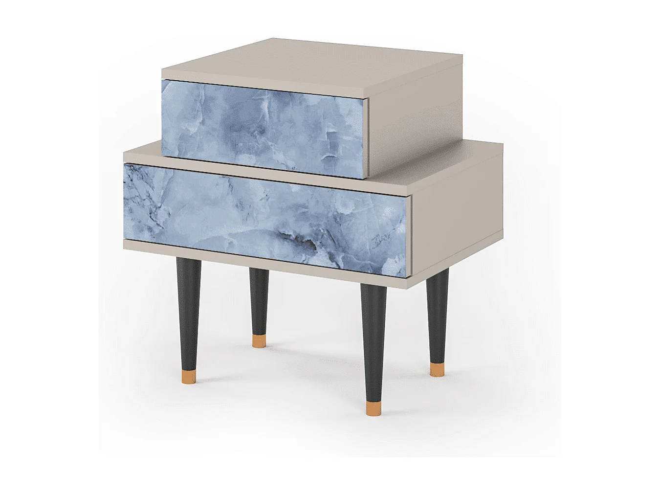 Criado-mudo - 58х58х41 cm - NS1 - Feather Ice, Areia