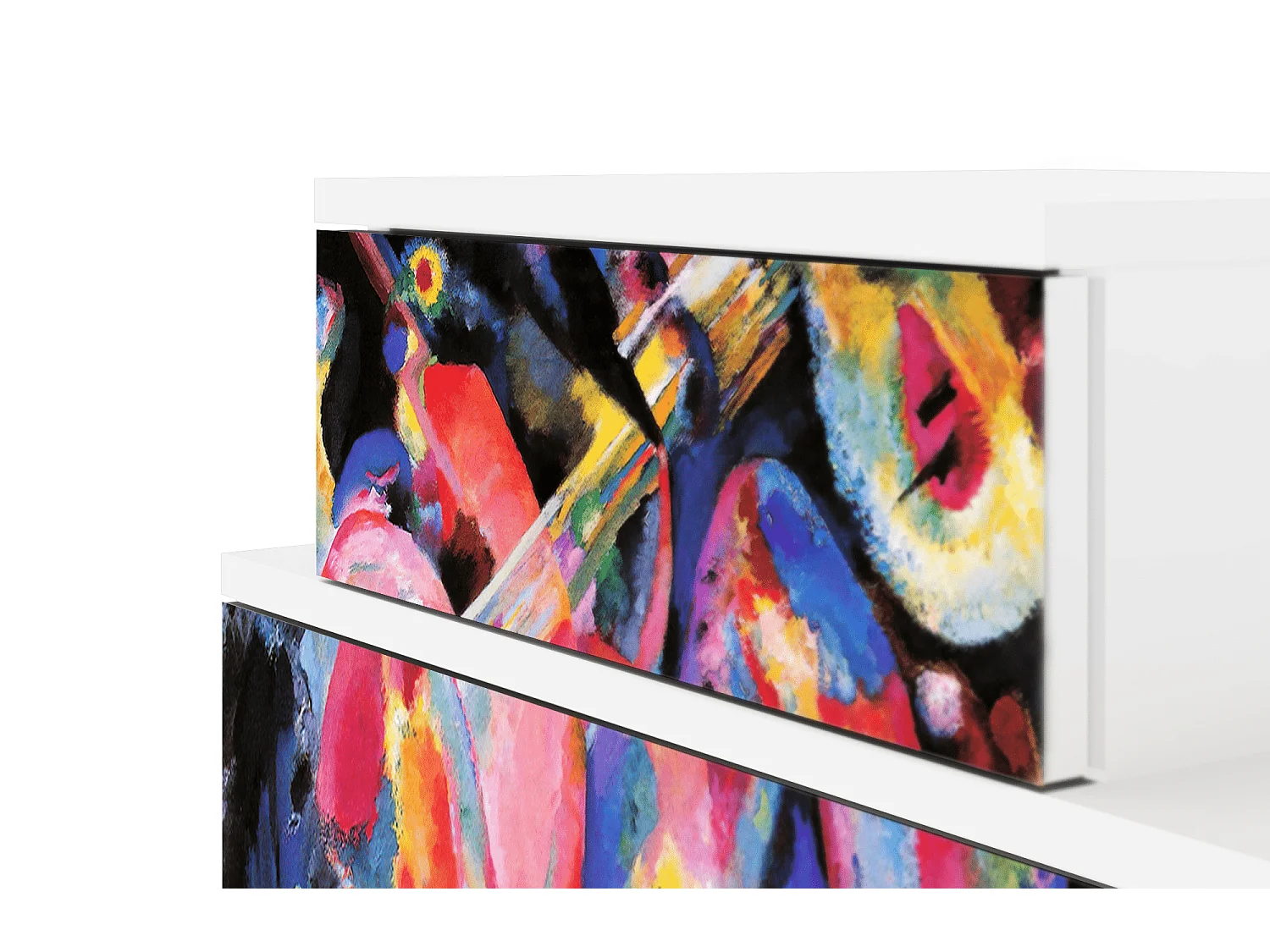 Stolik nocny - 58х58х41 cm - NS1 - Kandinsky, Biały