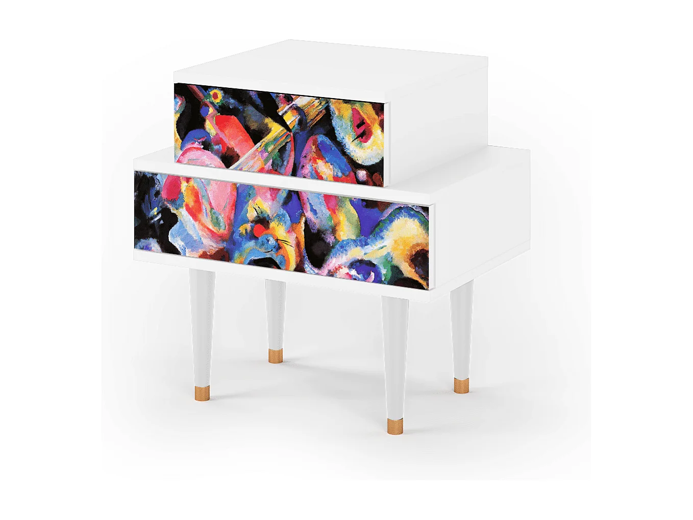 Table de nuit - 58х58х41 cm - NS1 - Kandinsky, Blanc