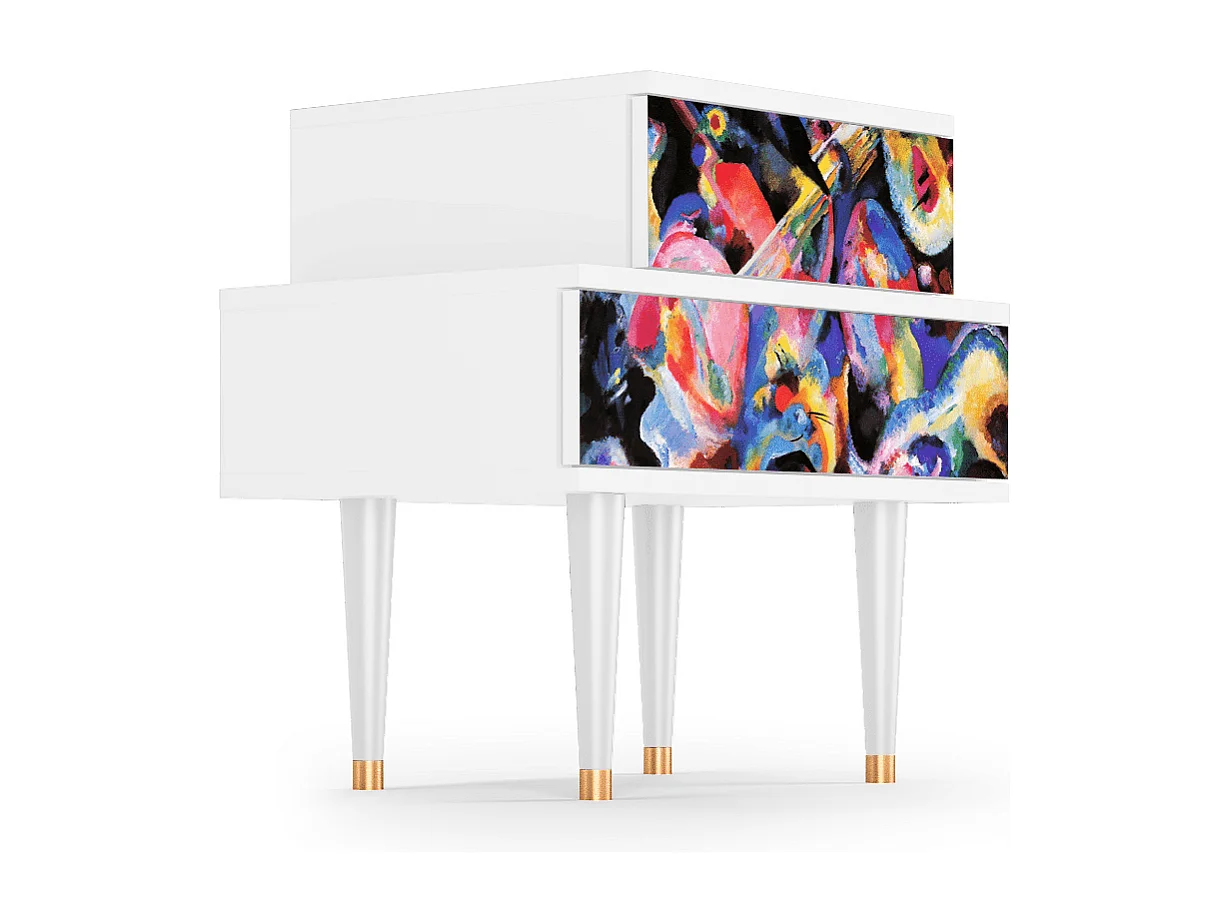 Table de nuit - 58х58х41 cm - NS1 - Kandinsky, Blanc