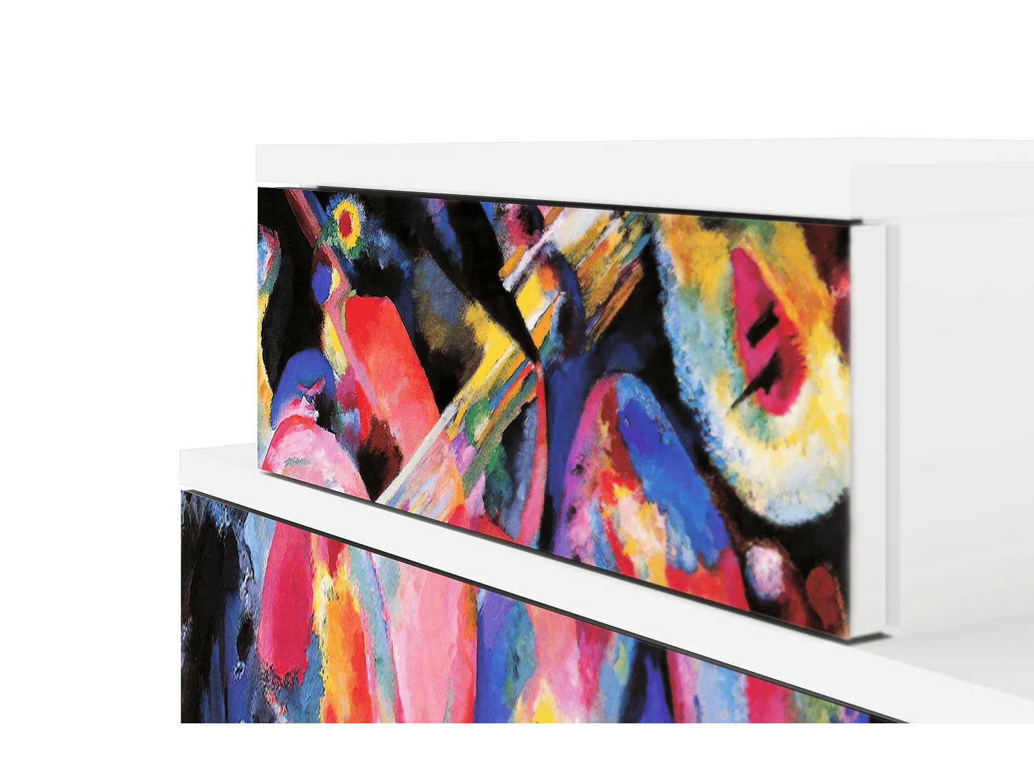 Stolik nocny - 58х58х41 cm - NS1 - Kandinsky, Biały