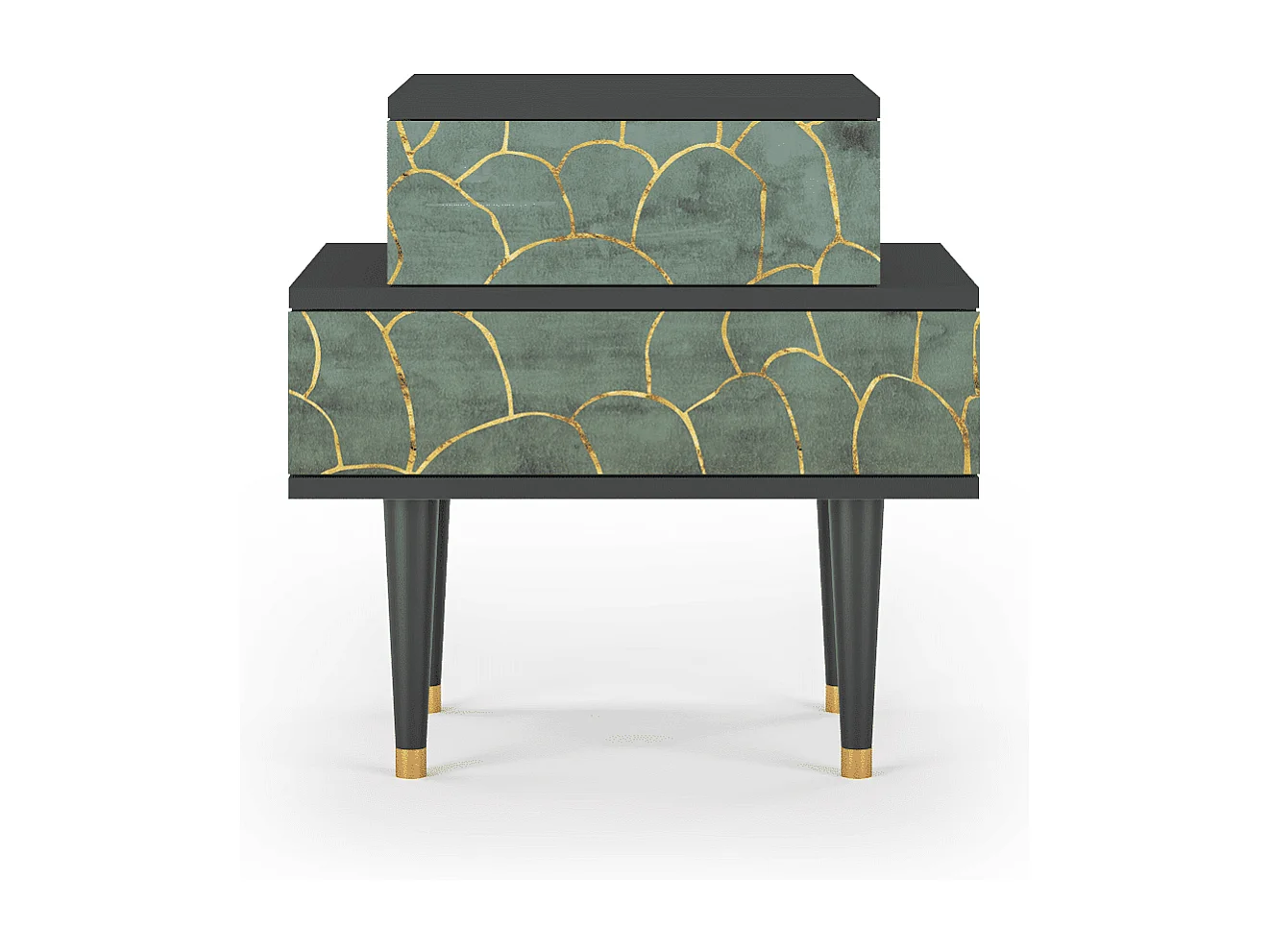 Comodino - 58х58х41 cm - NS1 - Magnificent Water Lily, Antracite