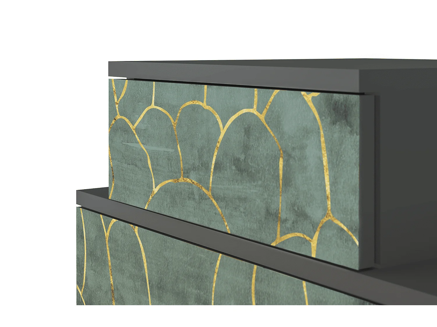 Comodino - 58х58х41 cm - NS1 - Magnificent Water Lily, Antracite