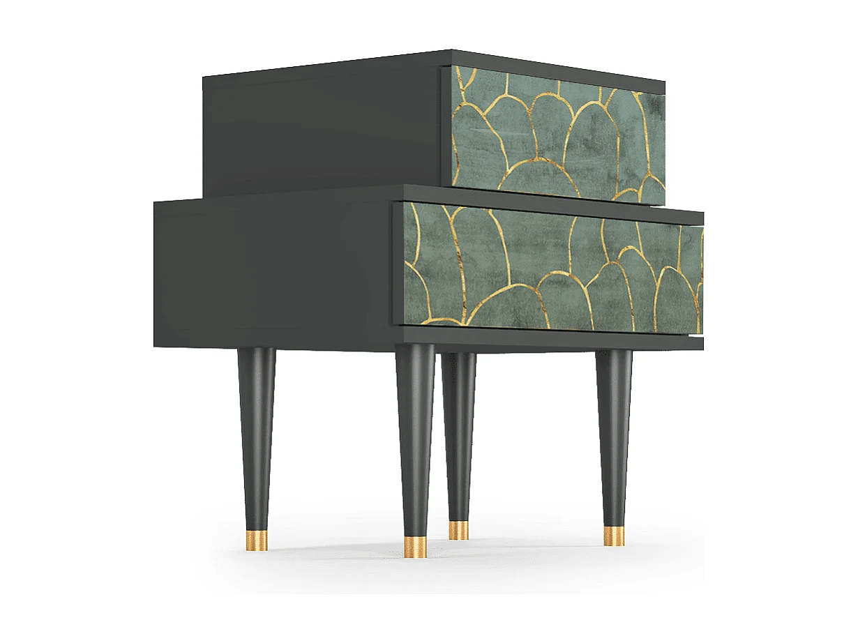 Criado-mudo - 58х58х41 cm - NS1 - Magnificent Water Lily, Antracite