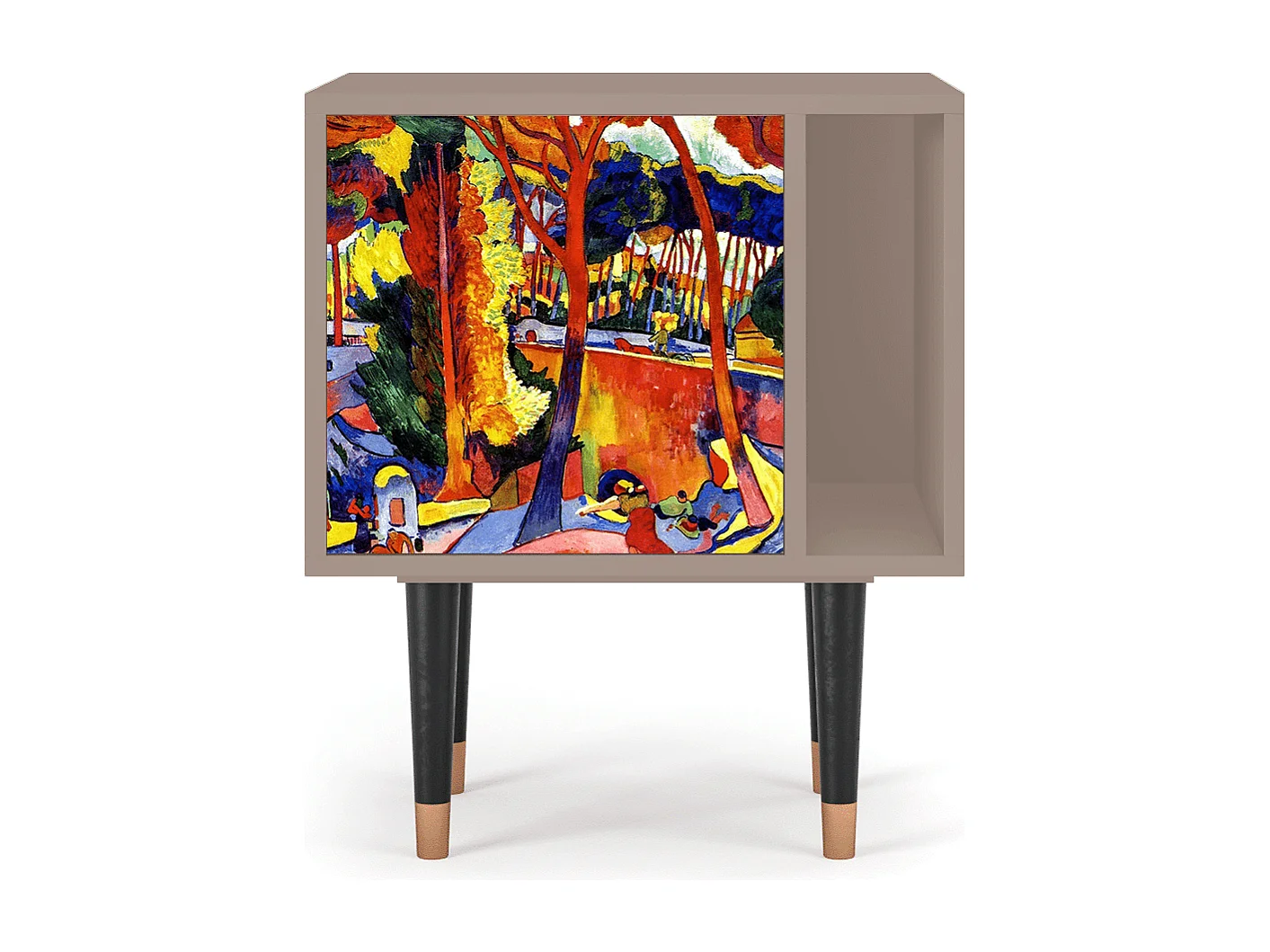 Stolik nocny - 57х69х48 cm - S2 - The Turning Road, Latte