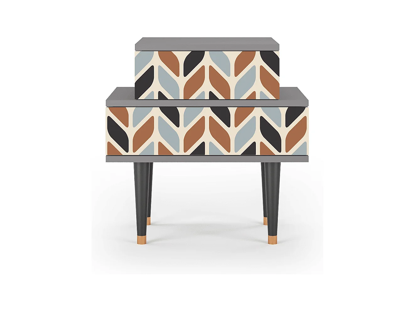 Nachttisch - 58х58х41 cm - NS1 - Beige Laure, Grau
