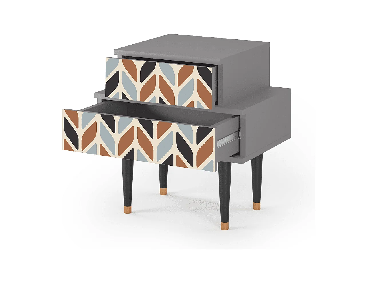 Nachttisch - 58х58х41 cm - NS1 - Beige Laure, Grau