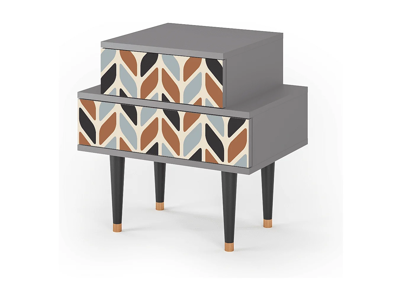 Nachttisch - 58х58х41 cm - NS1 - Beige Laure, Grau