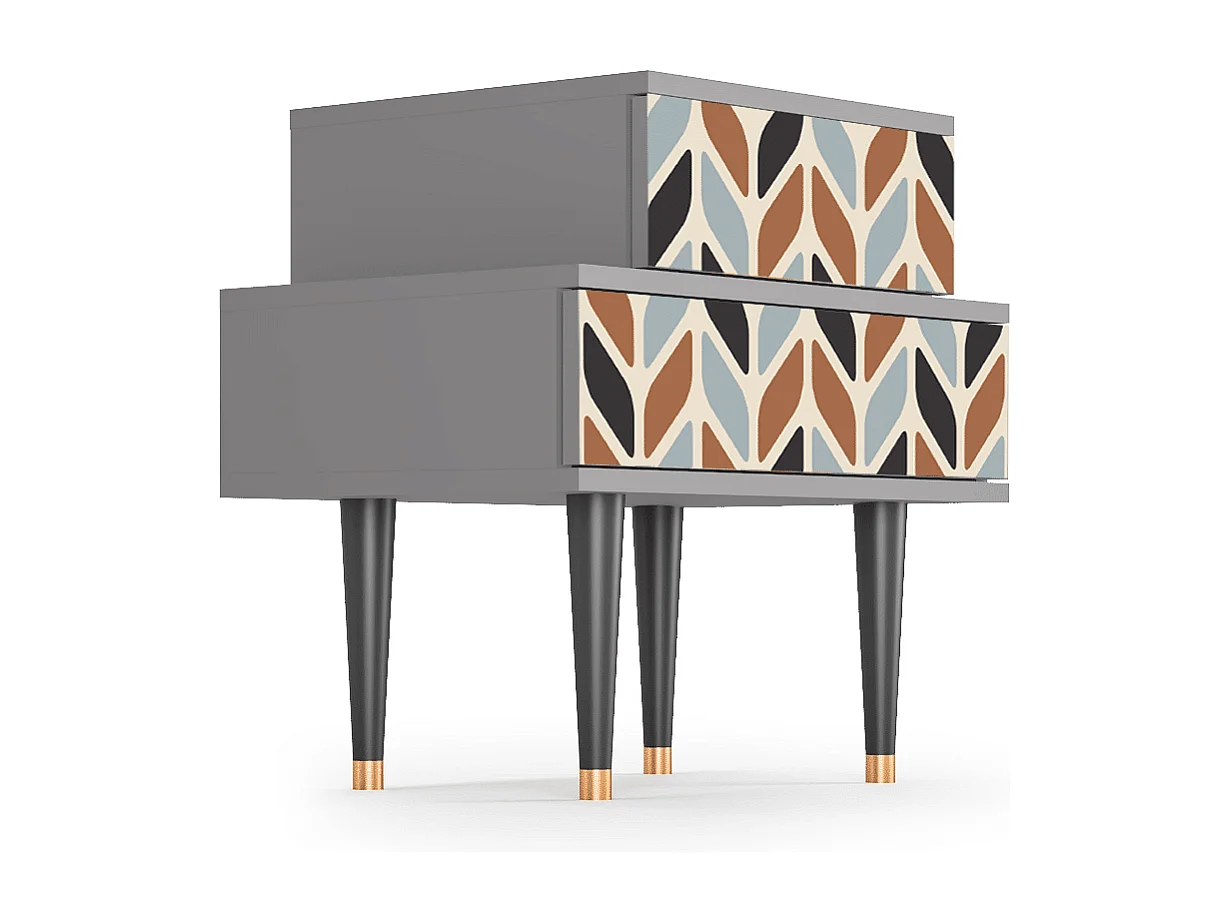 Nachttisch - 58х58х41 cm - NS1 - Beige Laure, Grau