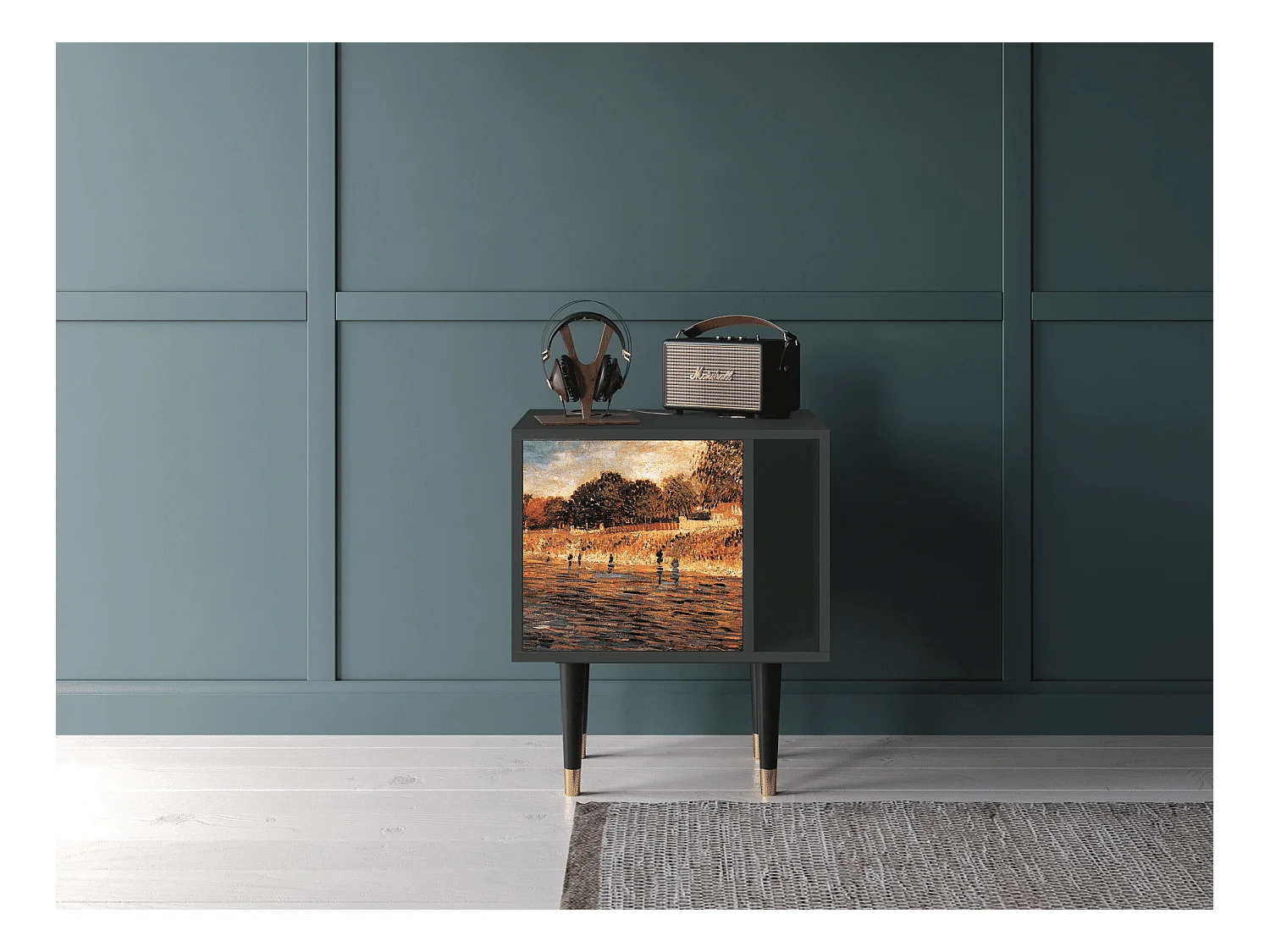 Nachtkastje - 57х69х48 cm - S2 - The Banks, Antraciet