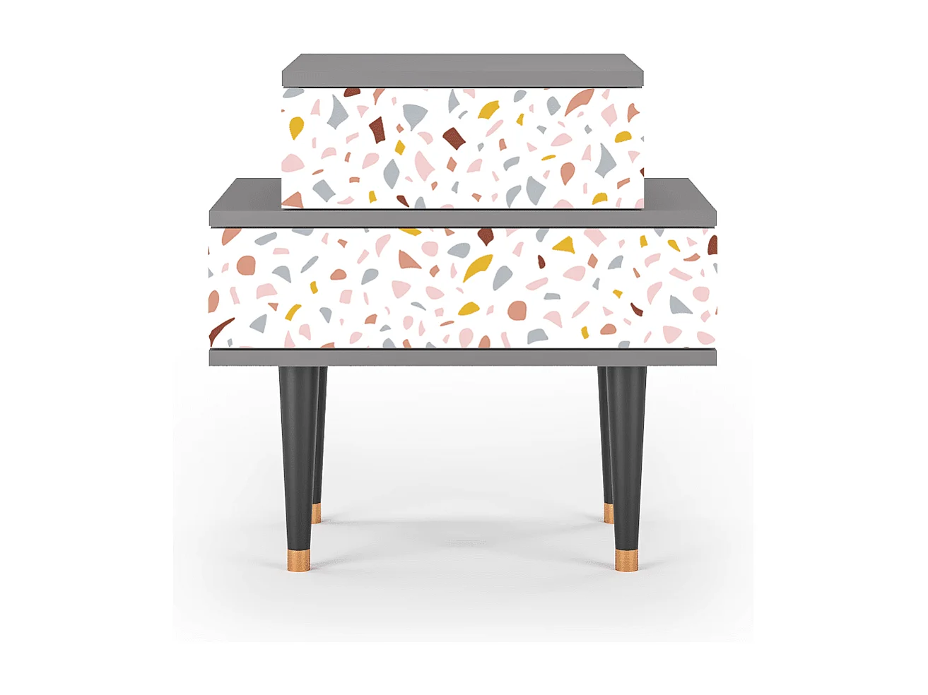 Table de nuit - 58х58х41 cm - NS1 - Marmelade Cheese, Gris