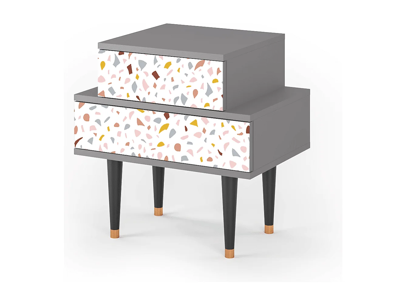 Table de nuit - 58х58х41 cm - NS1 - Marmelade Cheese, Gris