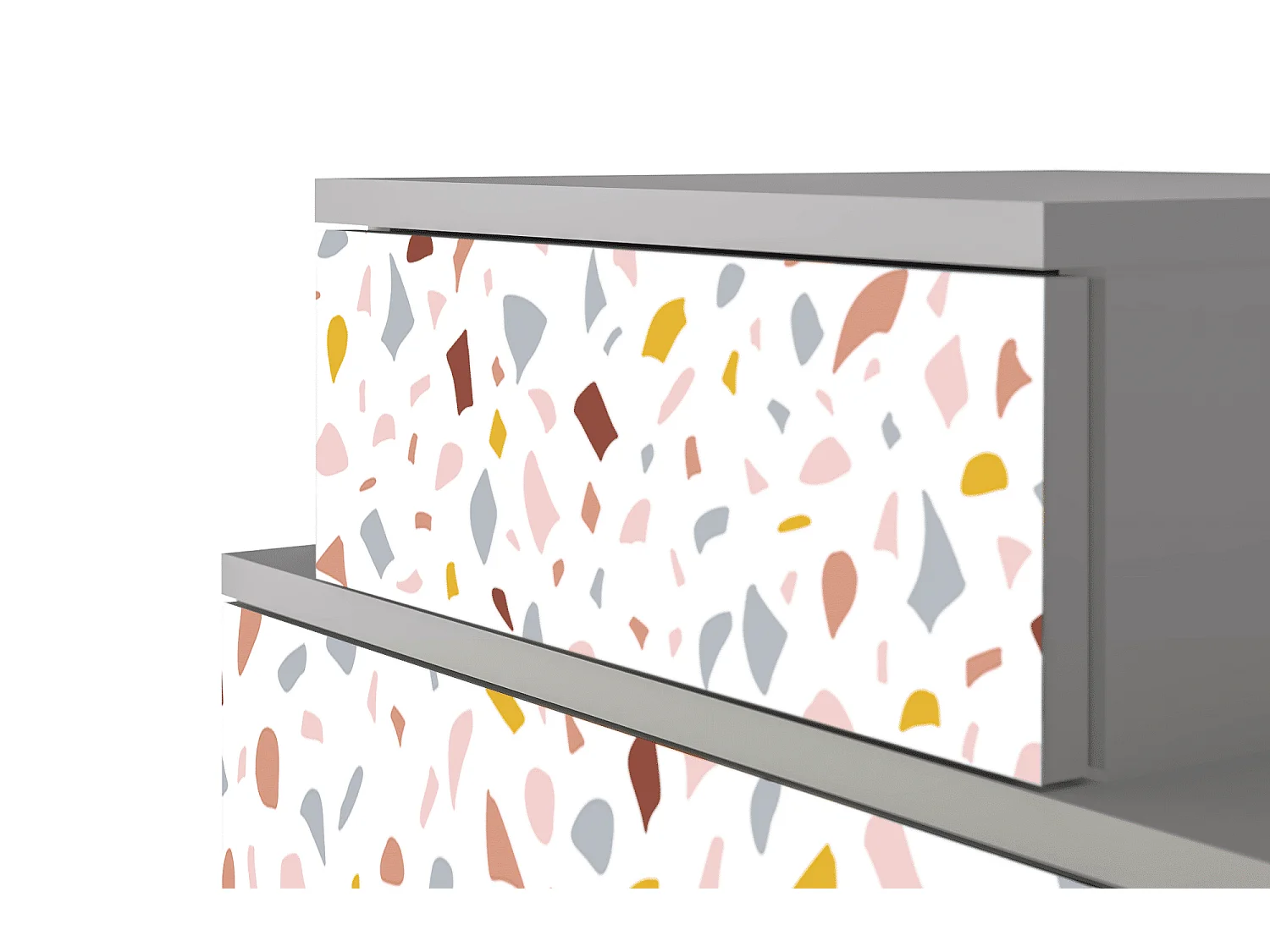 Table de nuit - 58х58х41 cm - NS1 - Marmelade Cheese, Gris