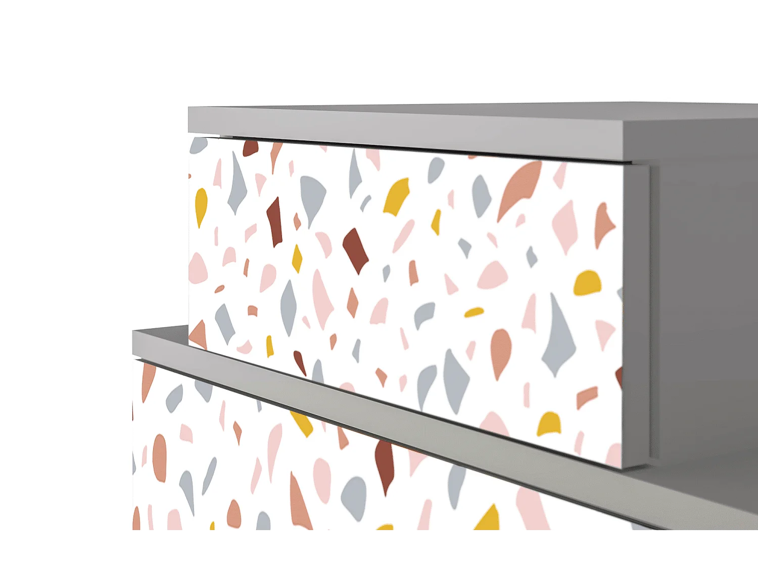 Stolik nocny - 58х58х41 cm - NS1 - Marmelade Cheese, Szary