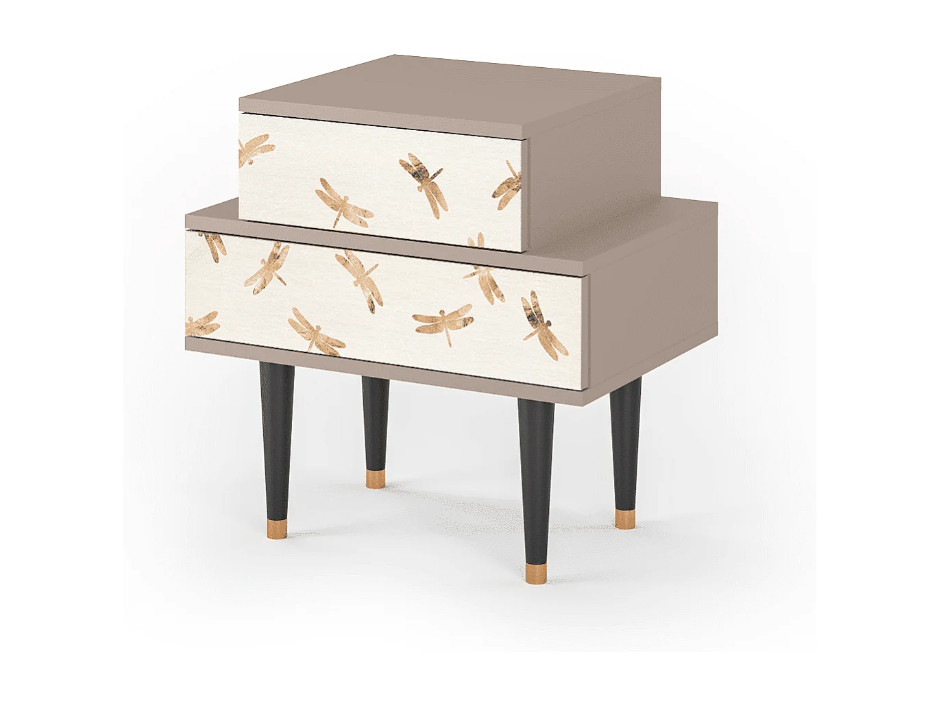 Criado-mudo - 58х58х41 cm - NS1 - Nude Dragonflies, Latte