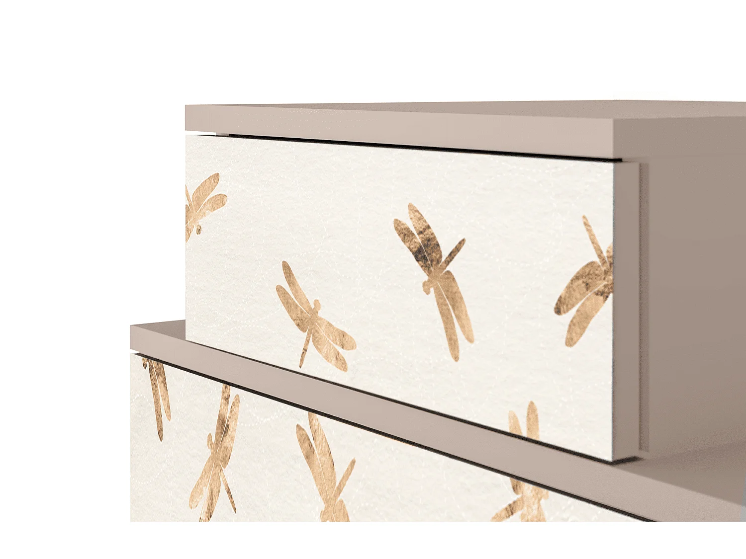 Criado-mudo - 58х58х41 cm - NS1 - Nude Dragonflies, Latte