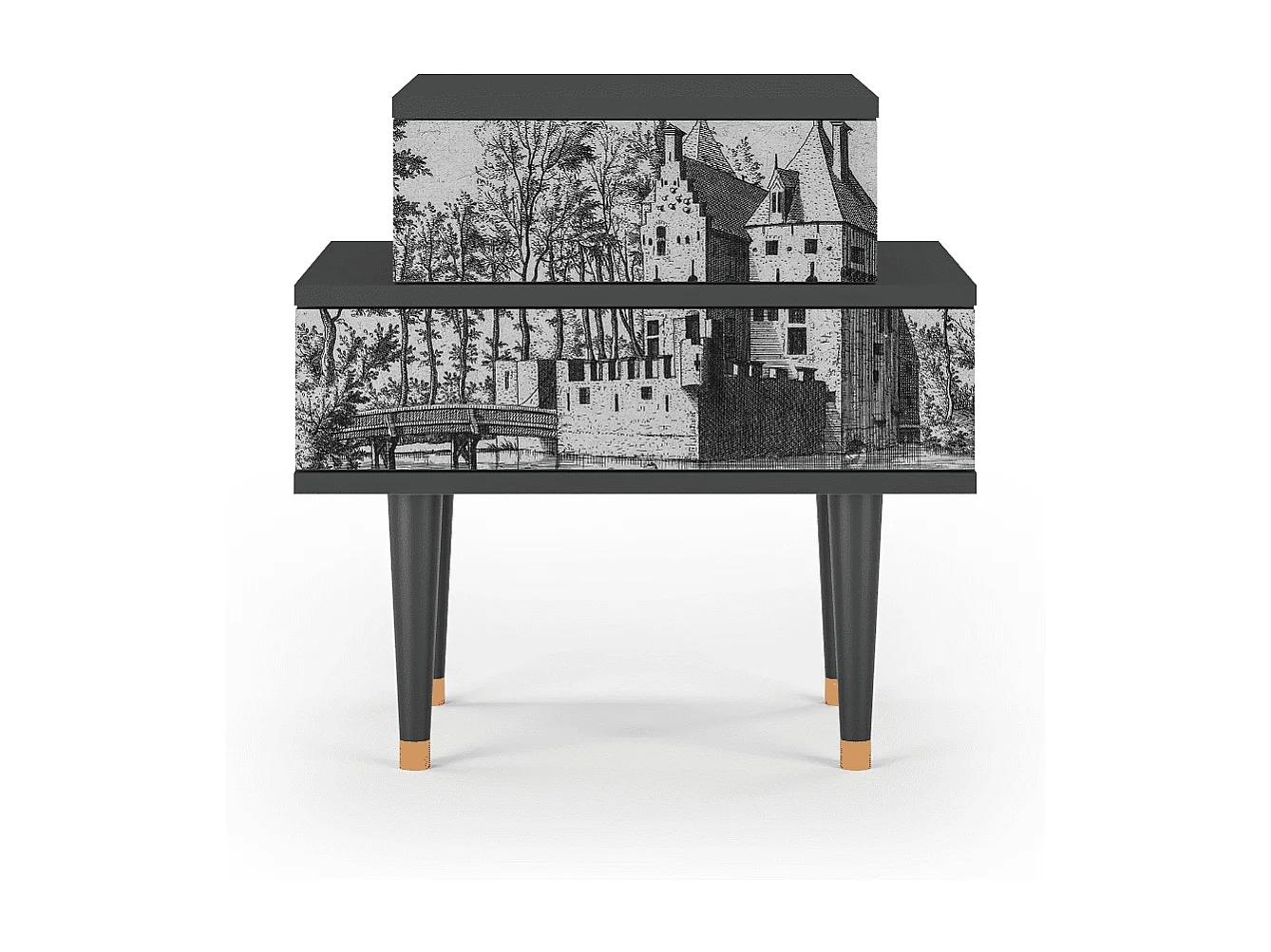 Table de nuit - 58х58х41 cm - NS1 - Castle by Breugel, Anthracite