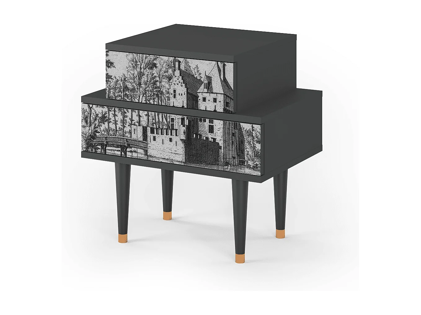 Table de nuit - 58х58х41 cm - NS1 - Castle by Breugel, Anthracite