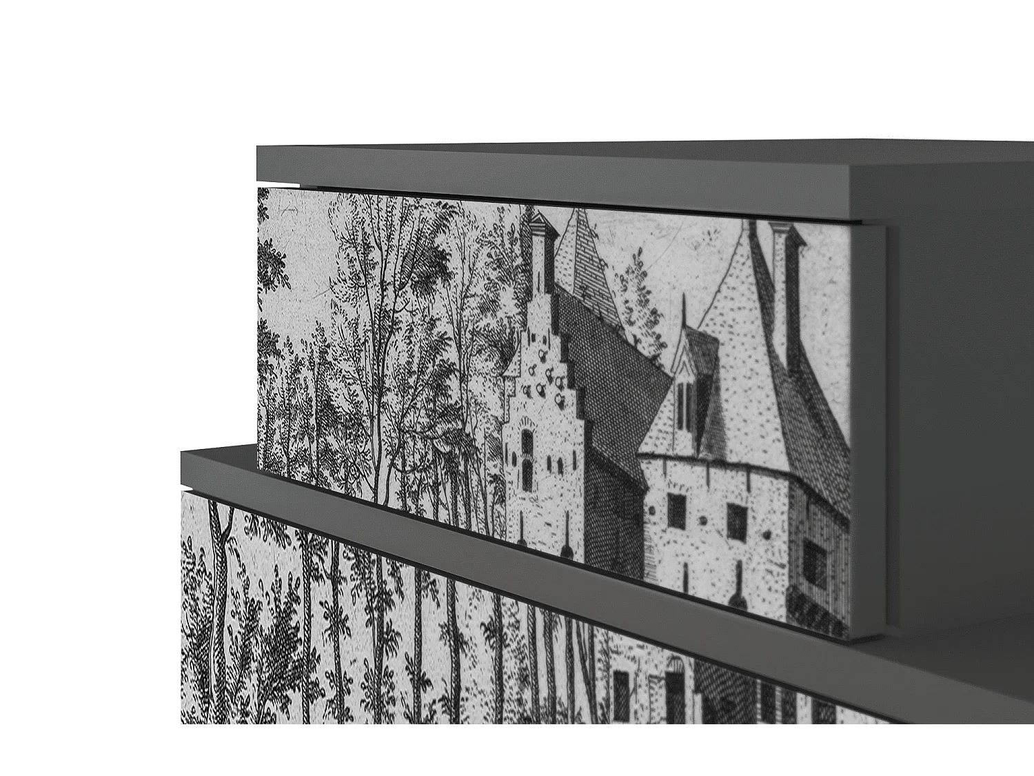 Table de nuit - 58х58х41 cm - NS1 - Castle by Breugel, Anthracite