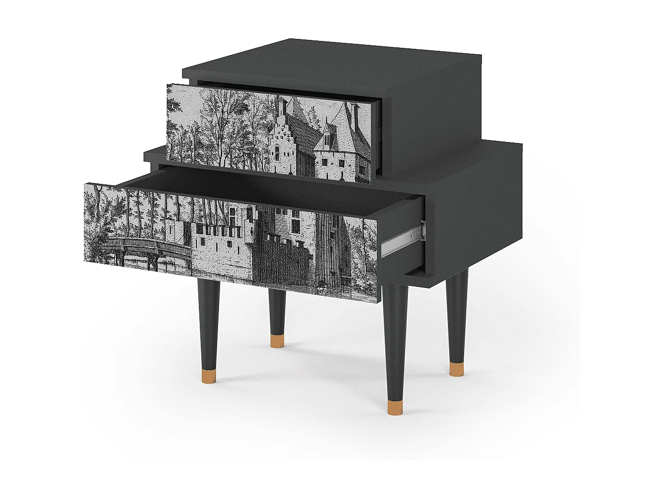 Table de nuit - 58х58х41 cm - NS1 - Castle by Breugel, Anthracite