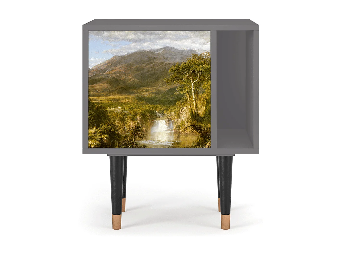 Stolik nocny - 57х69х48 cm - S2 - The Heart of the Andes , Szary