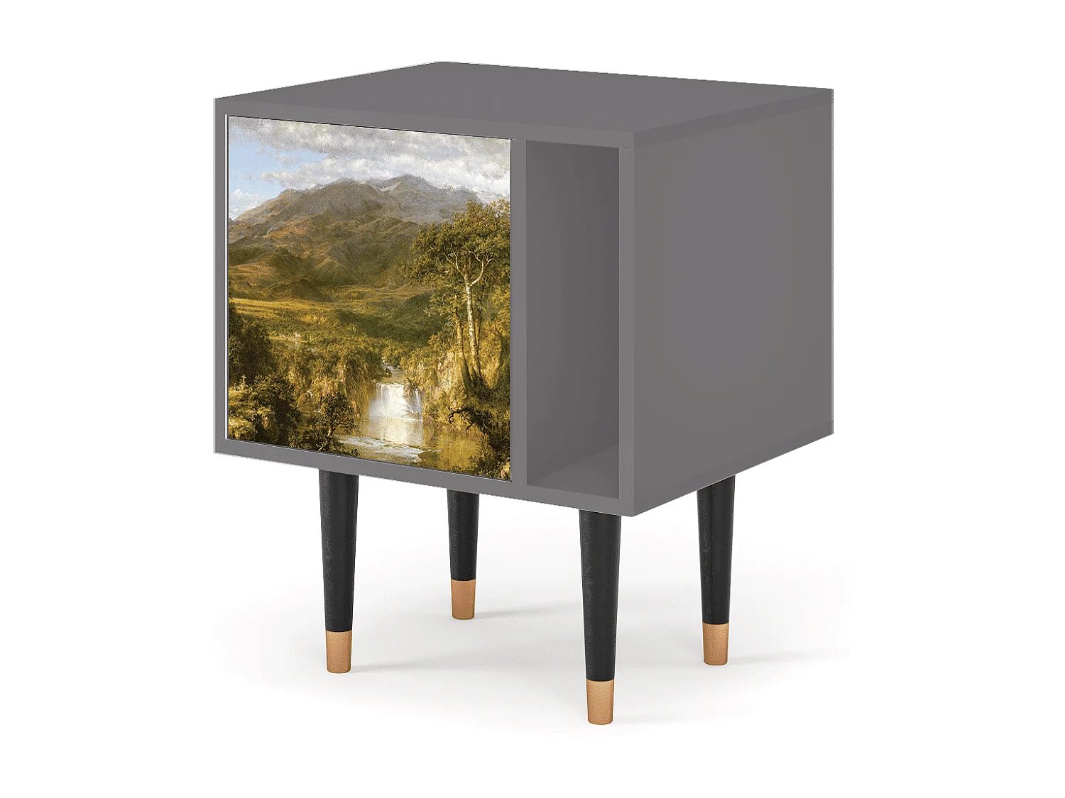 Stolik nocny - 57х69х48 cm - S2 - The Heart of the Andes , Szary