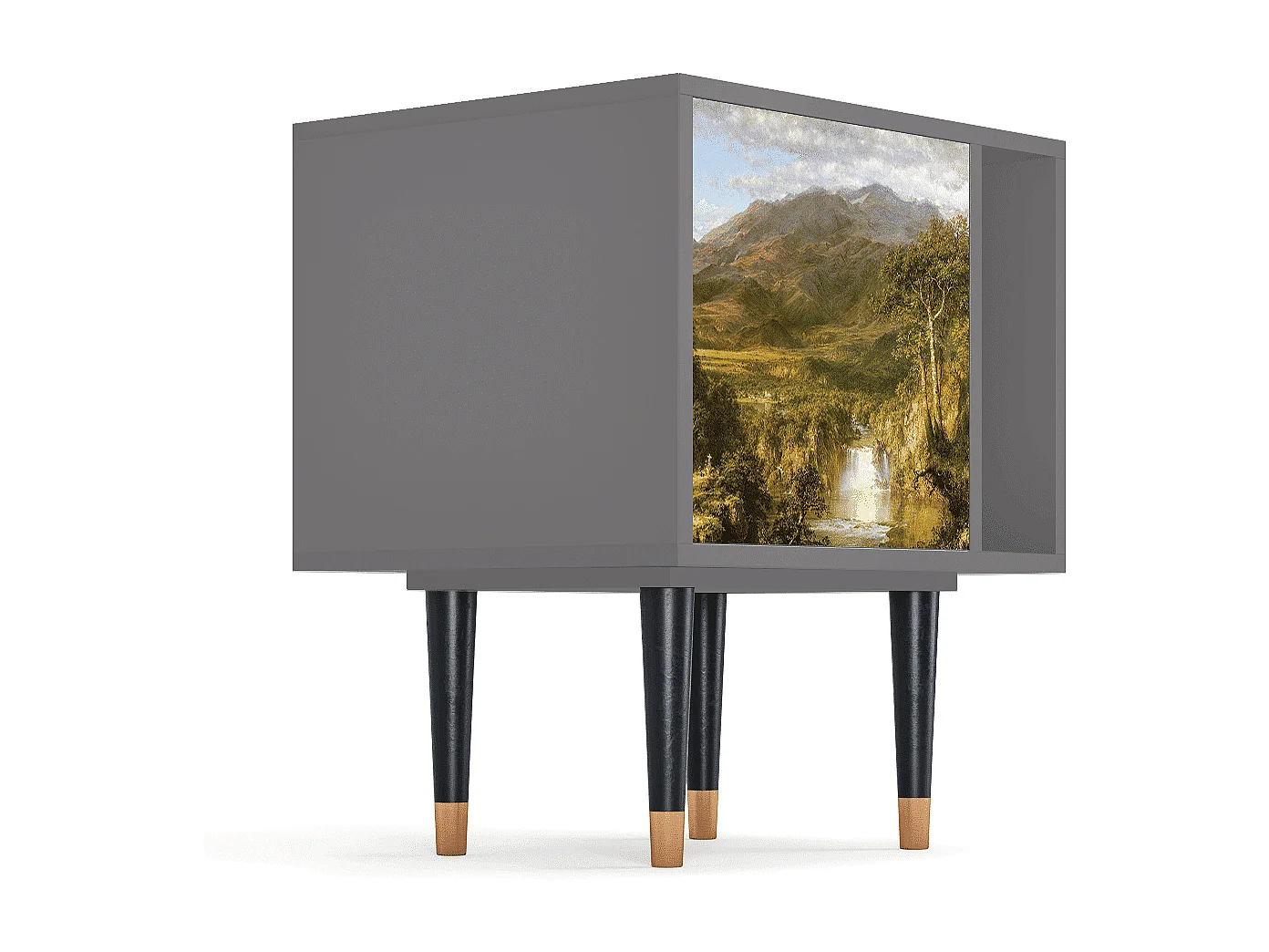 Stolik nocny - 57х69х48 cm - S2 - The Heart of the Andes , Szary