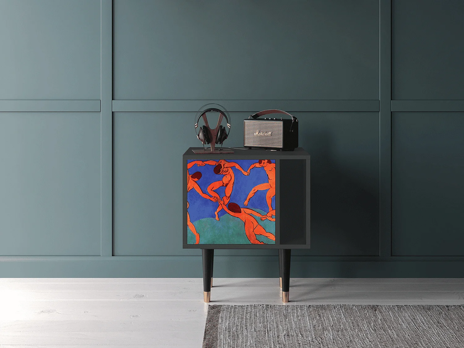 Nachtkastje - 57х69х48 cm - S2 - The Dance by Matisse , Antraciet