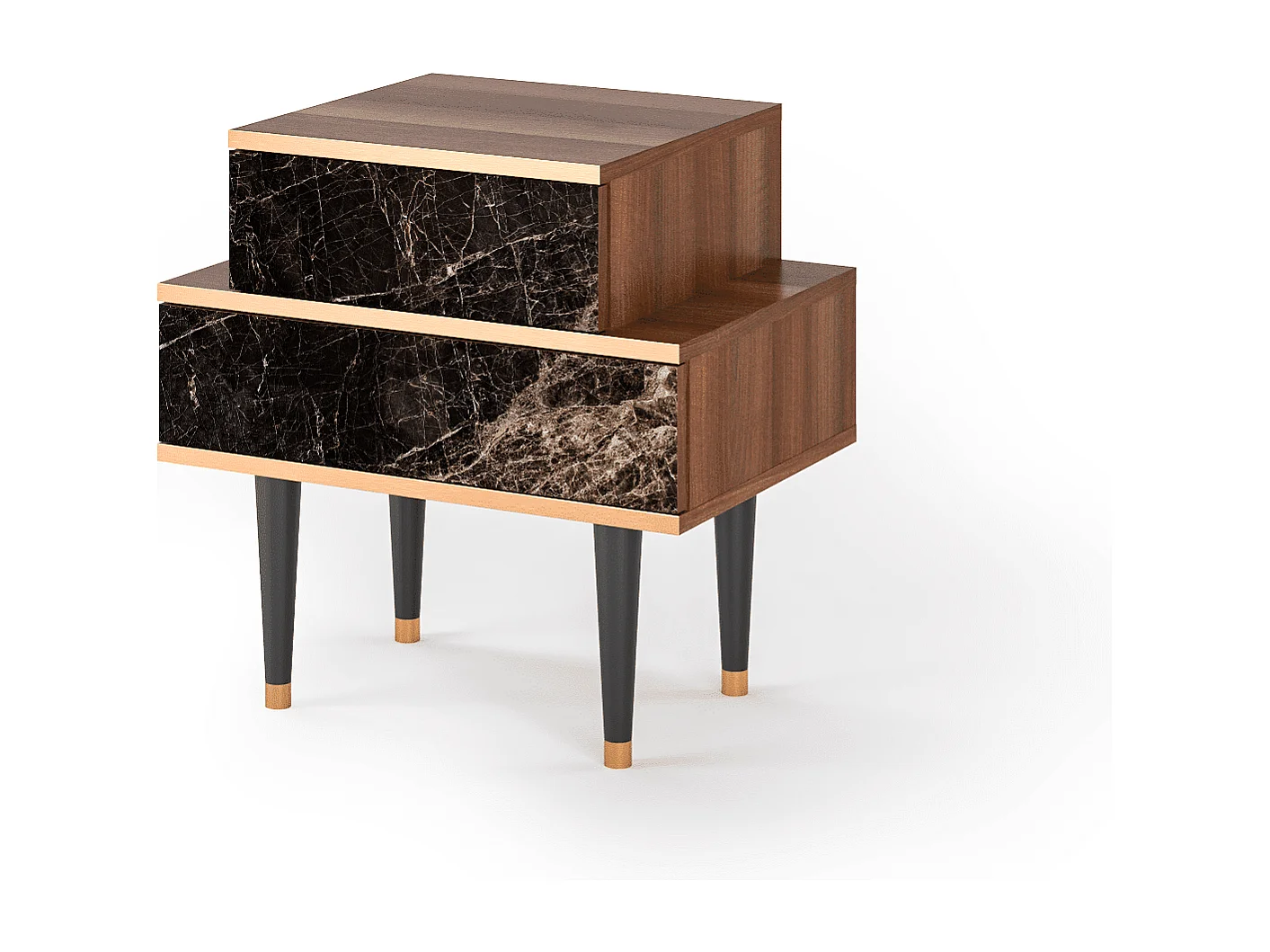 Table de nuit - 58х58х41 cm - NS1 - Night Abyss, Noyer