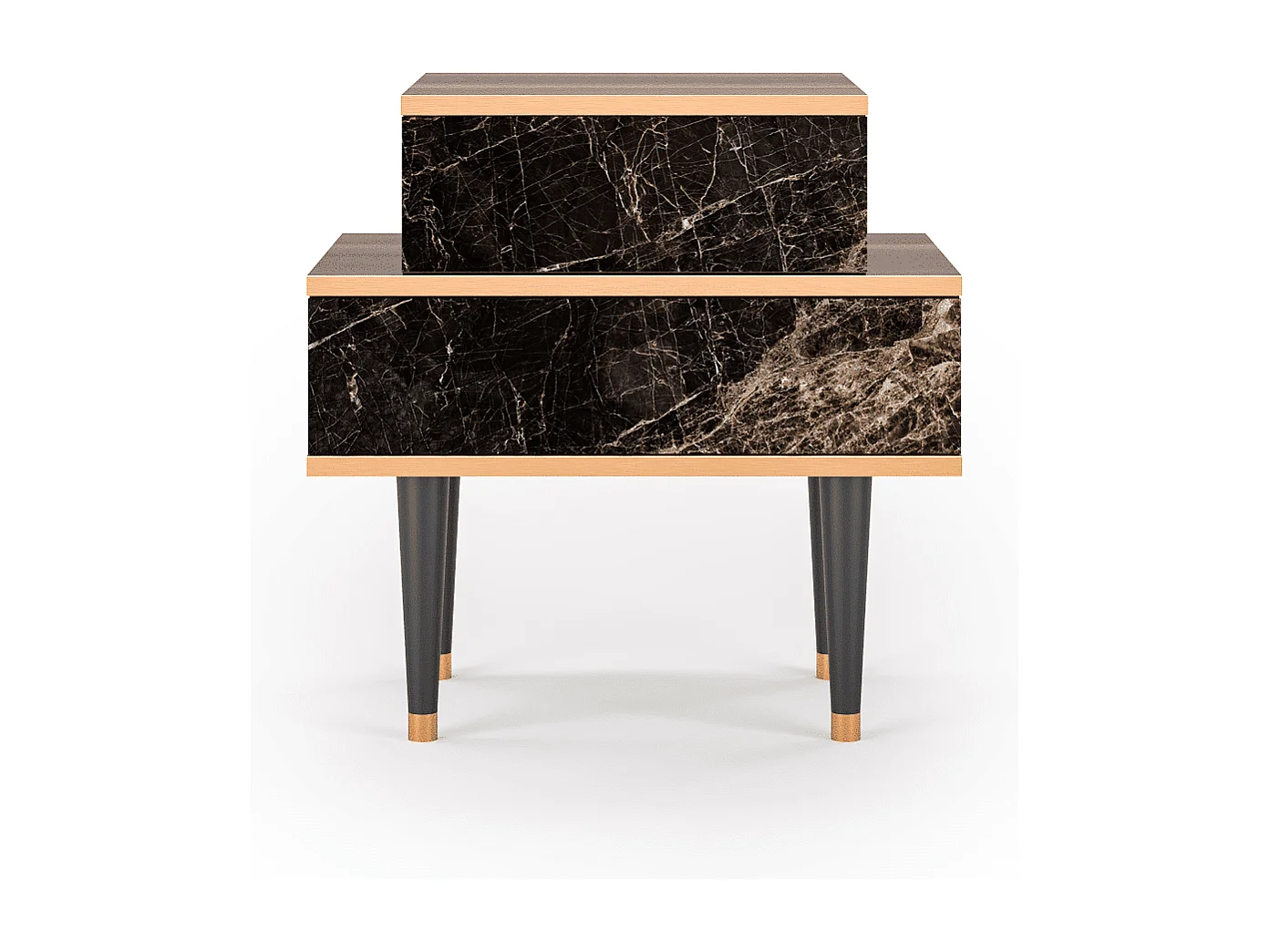 Stolik nocny - 58х58х41 cm - NS1 - Night Abyss, Orzech