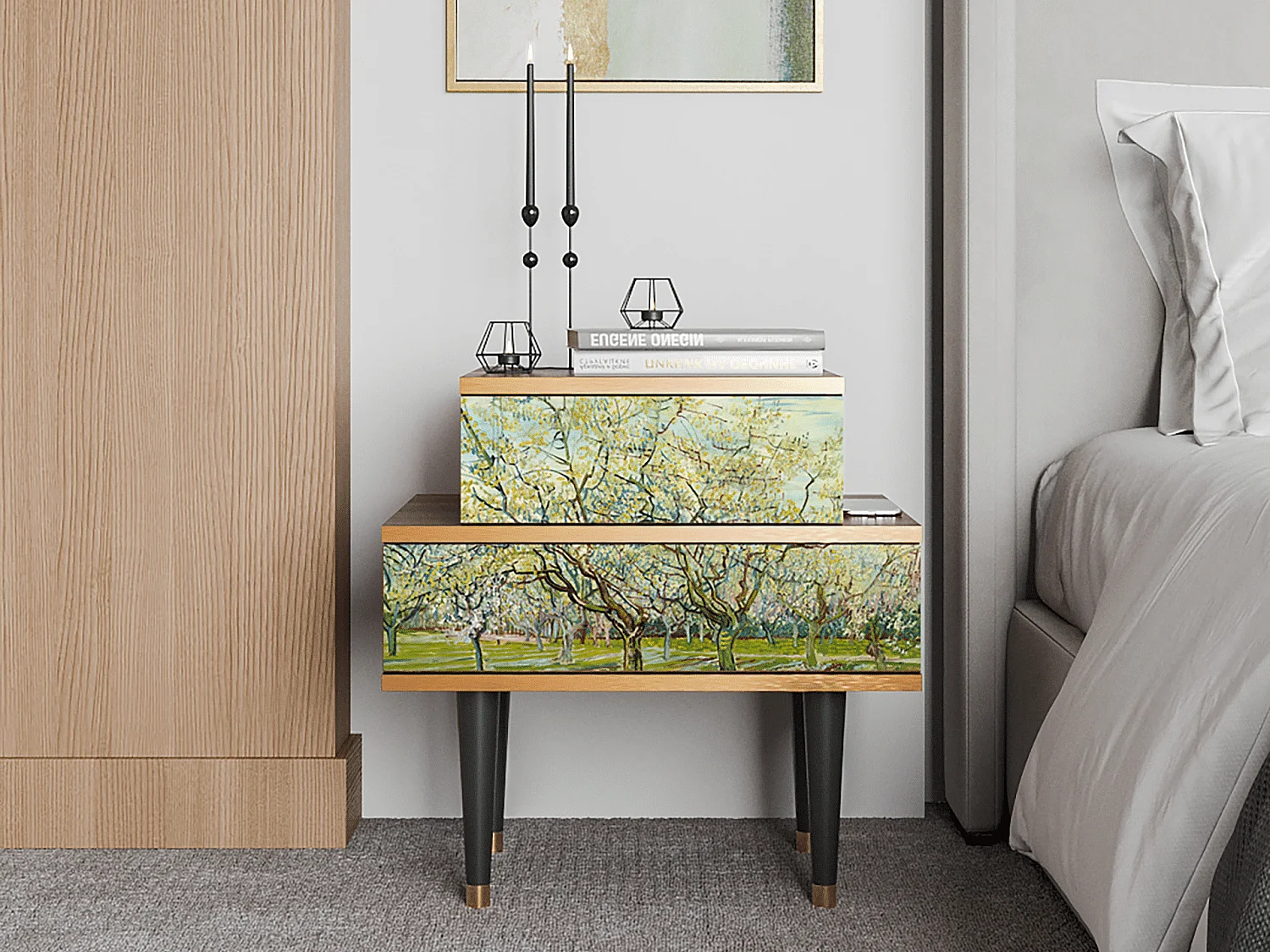 Nachtkastje - 58х58х41 cm - NS1 - The Wit Orchard, Walnoot