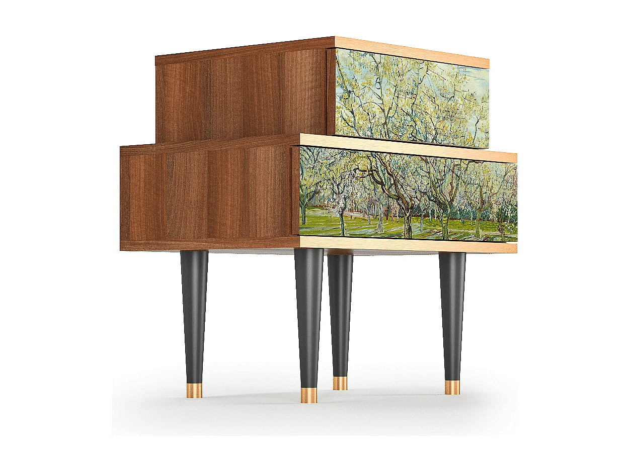 Nachtkastje - 58х58х41 cm - NS1 - The Wit Orchard, Walnoot