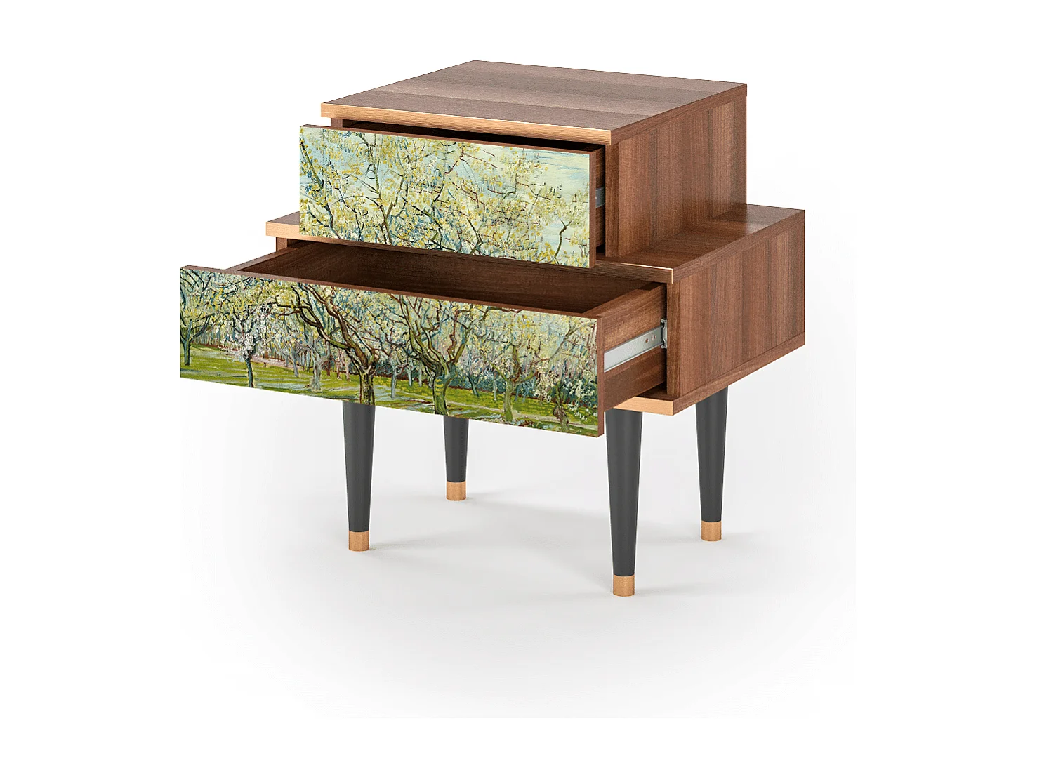 Nachtkastje - 58х58х41 cm - NS1 - The Wit Orchard, Walnoot