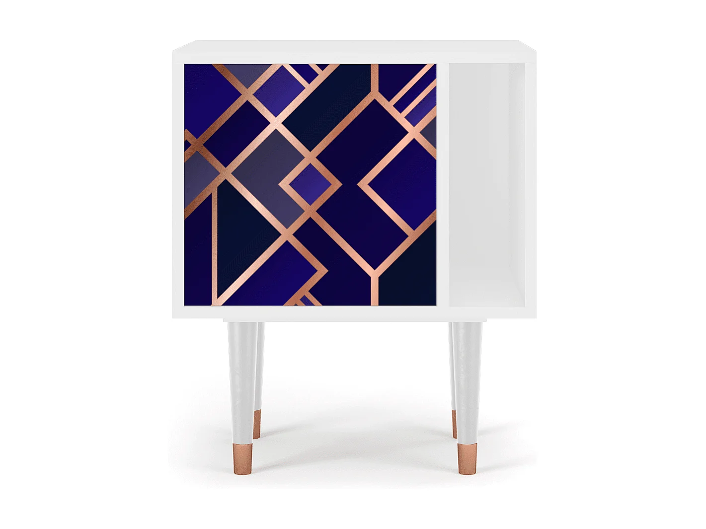 Table de nuit - 57х69х48 cm - S2 - Aquamarine Getsby, Blanc