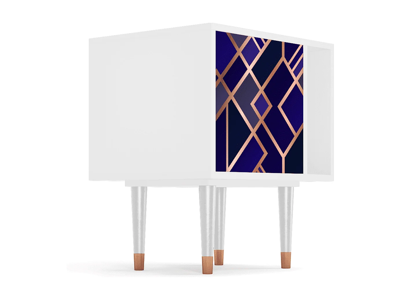 Table de nuit - 57х69х48 cm - S2 - Aquamarine Getsby, Blanc