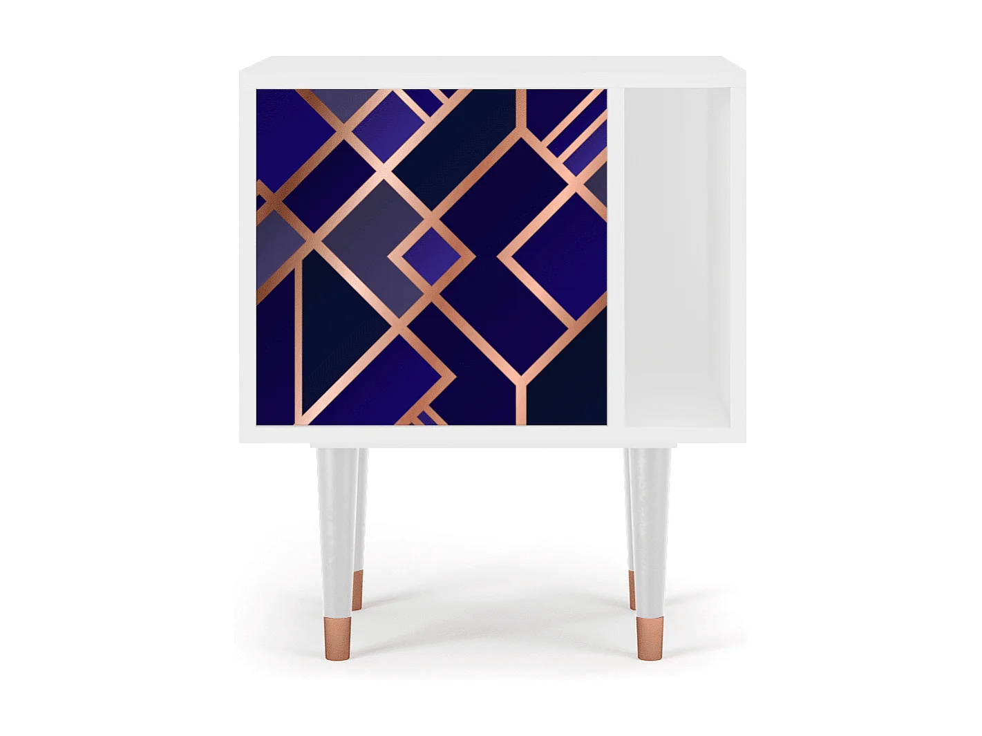 Stolik nocny - 57х69х48 cm - S2 - Aquamarine Getsby, Biały