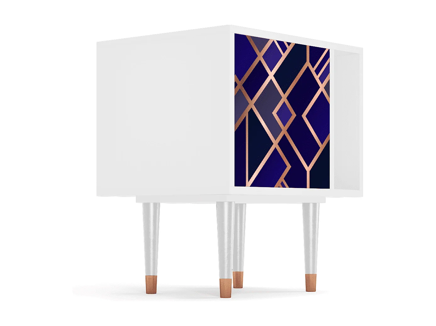 Stolik nocny - 57х69х48 cm - S2 - Aquamarine Getsby, Biały