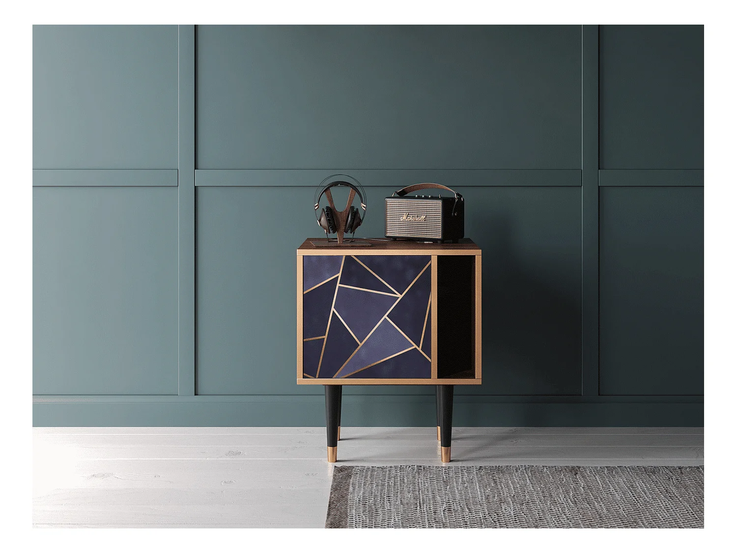 Nachttisch - 57х69х48 cm - S2 - The Amethyst, Walnuss