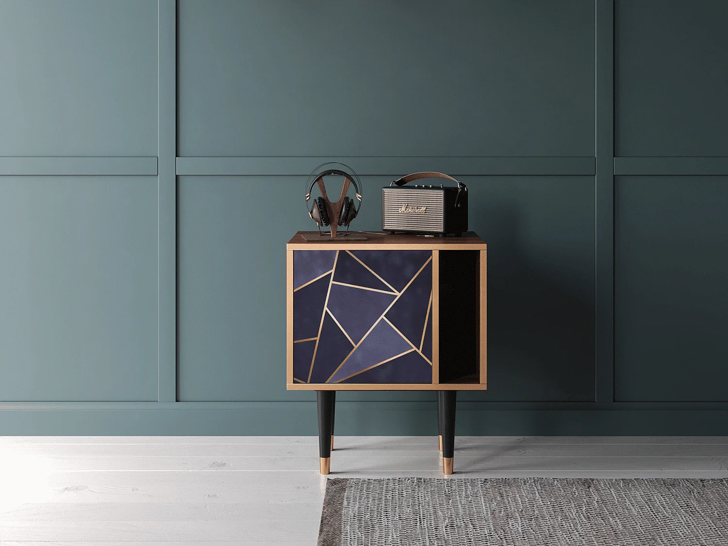 Table de nuit - 57х69х48 cm - S2 - The Amethyst, Noyer