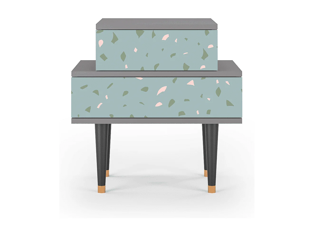 Table de nuit - 58х58х41 cm - NS1 - Blue Drops, Gris
