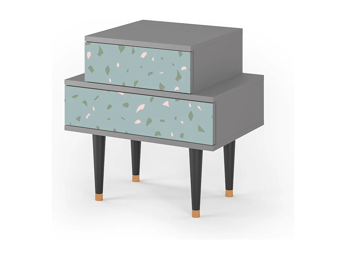 Table de nuit - 58х58х41 cm - NS1 - Blue Drops, Gris