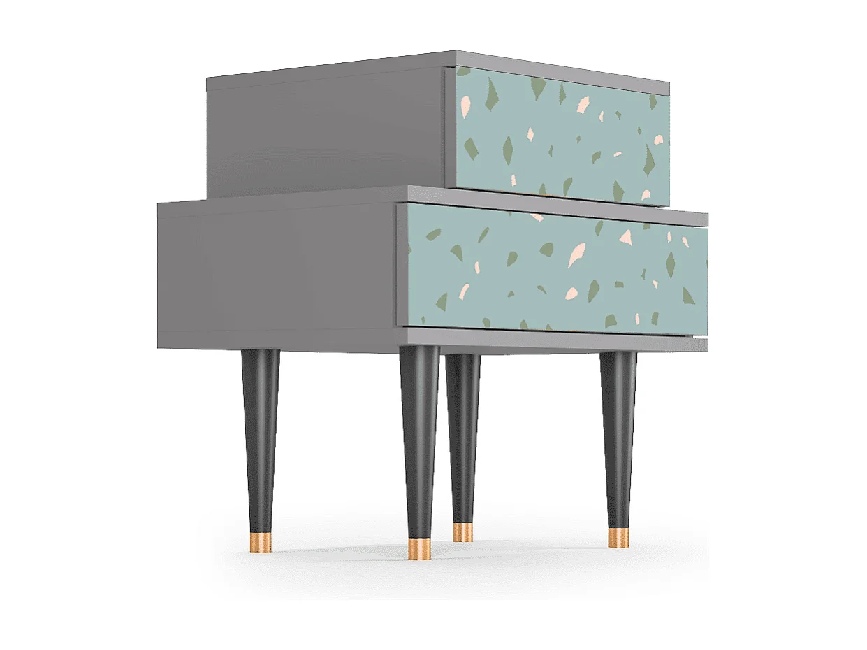 Table de nuit - 58х58х41 cm - NS1 - Blue Drops, Gris