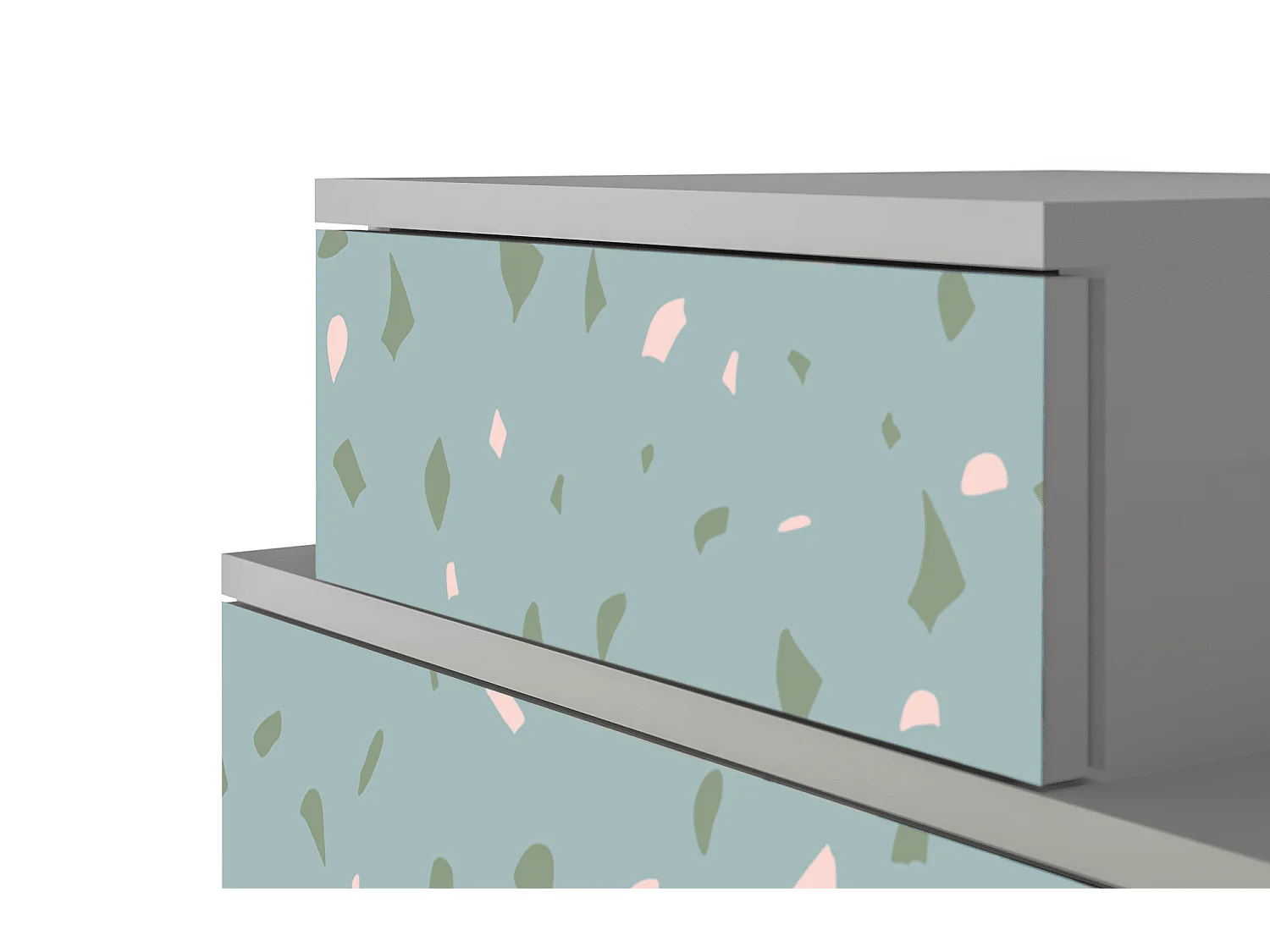 Table de nuit - 58х58х41 cm - NS1 - Blue Drops, Gris