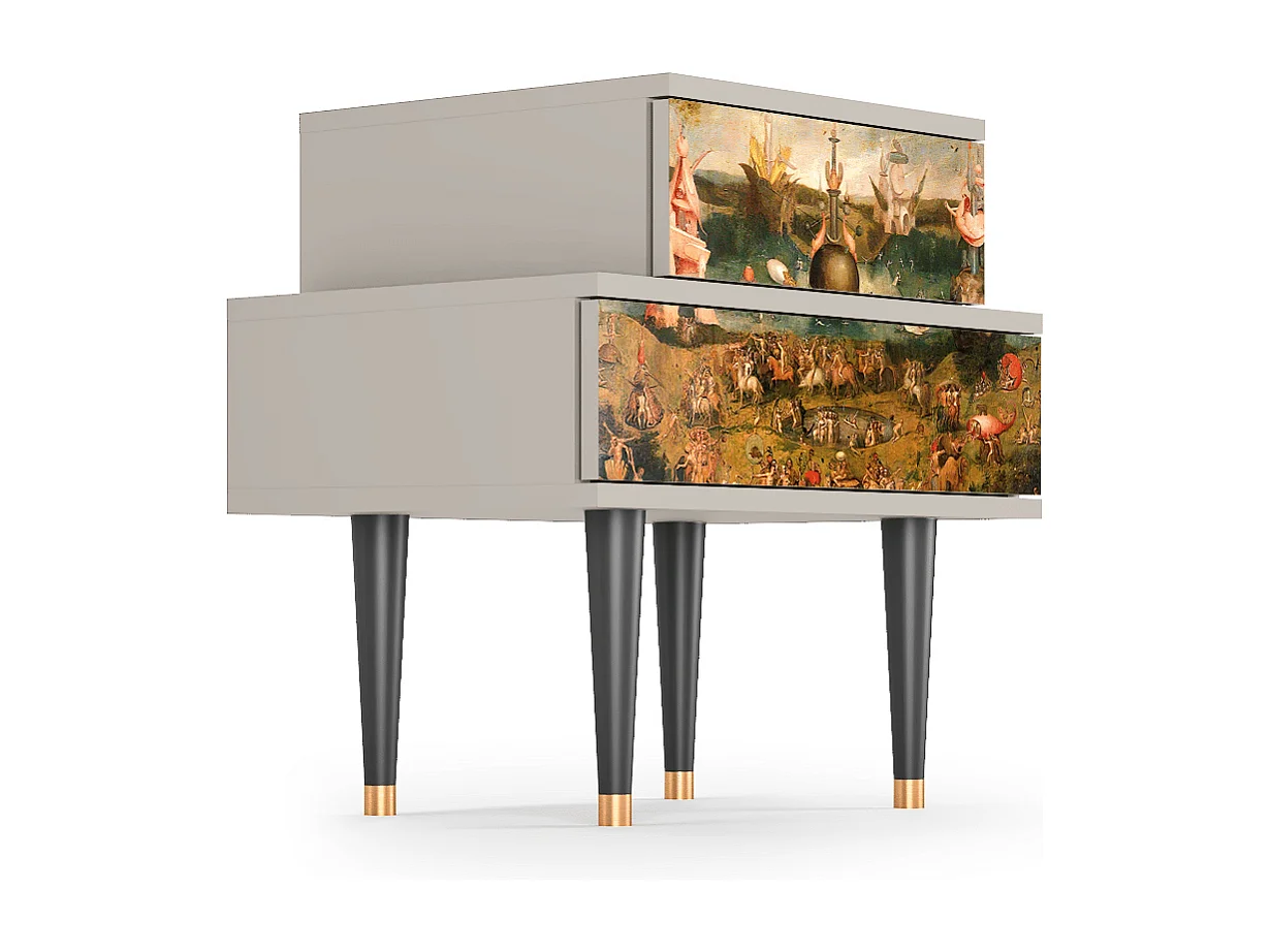 Table de nuit - 58х58х41 cm - NS1 - Garden of Delights , Sable