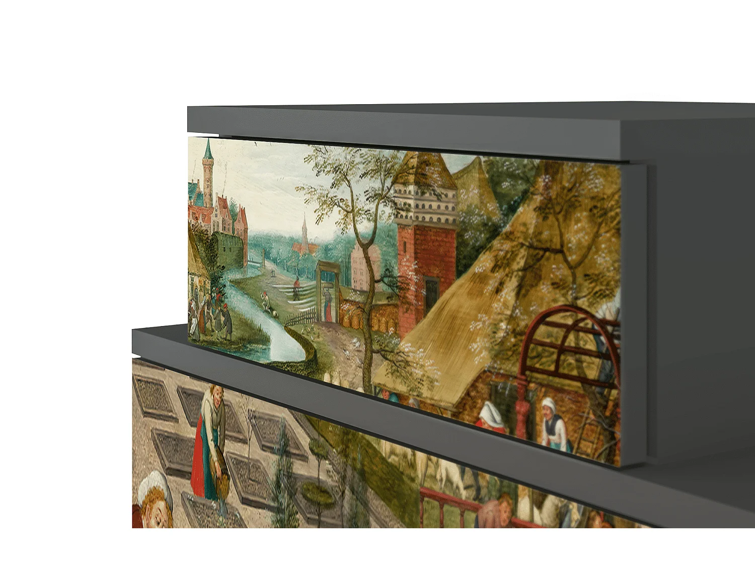 Comodino - 58х58х41 cm - NS1 - The Younger - Spring, Antracite