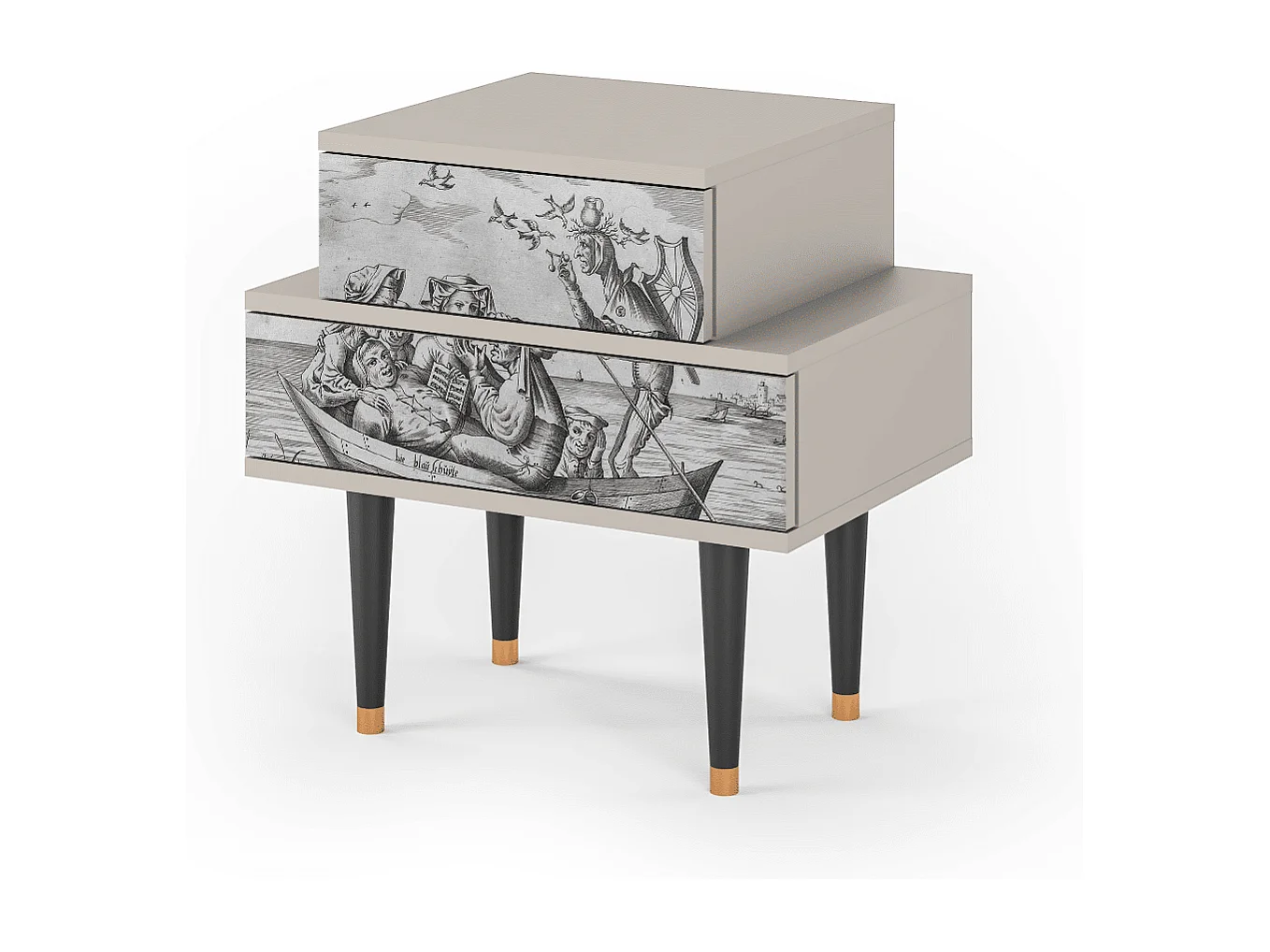 Table de nuit - 58х58х41 cm - NS1 - Blau Schuyte, Sable